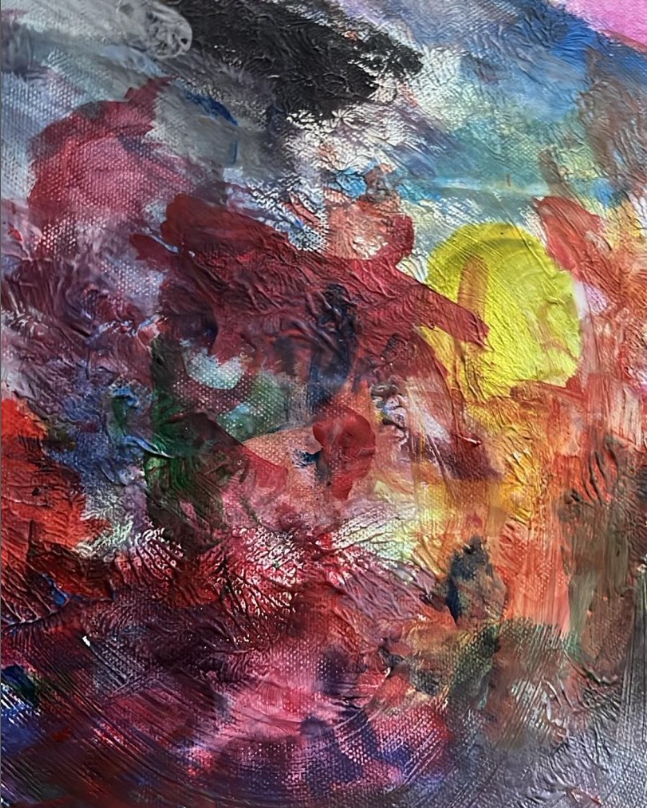 Una nuova tela - Un dipinto astratto dalla forte carica espressiva e materica.